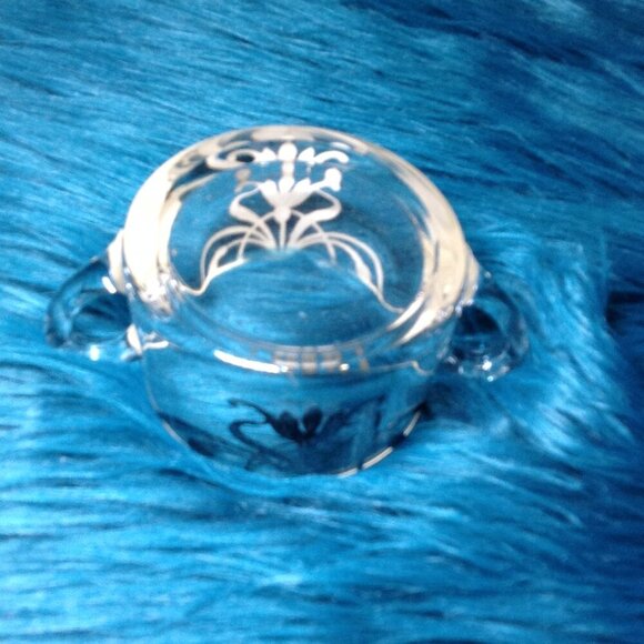 ANTIQUE Cream/Sugar and Ind. Salts, Traditional, Regency, Classic, Silver Inlaid - Picture 6 of 11